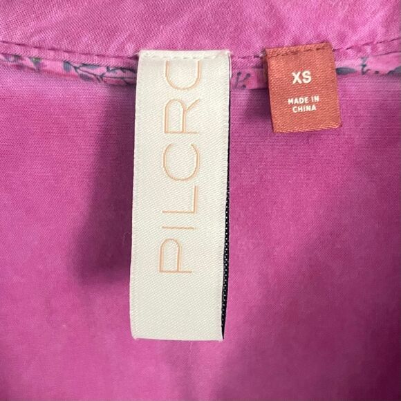 PILCRO Anthropologie Kimberley Maxi Dress Pink Purple Button Down XS - Picture 8 of 8